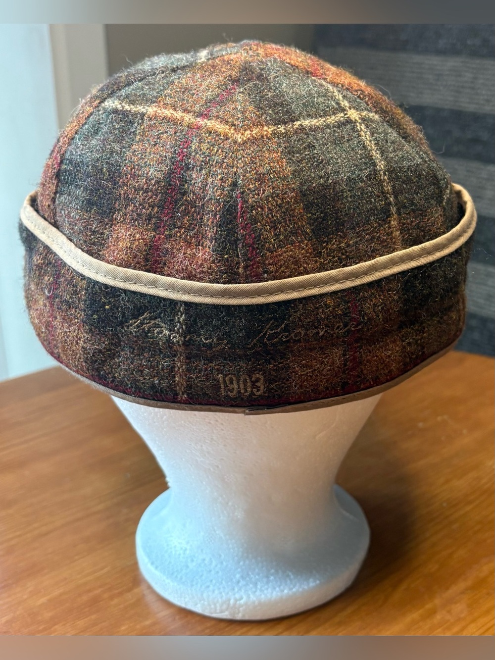 Vintage The Original Stormy Kromer Wool Plaid Cap Hat Size 7 1/2 EUC - Picture 5 of 11